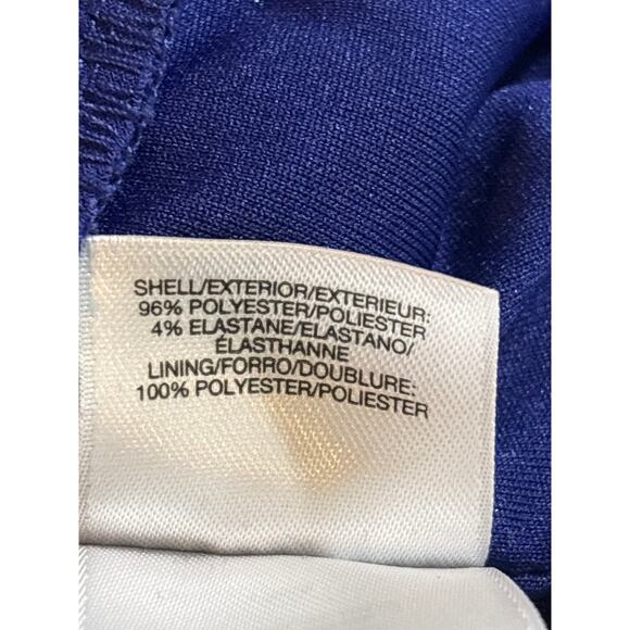 Black Label by Evan Picone Wrap Dress Women's Size 10 Purple Lined V-Neck Event - Picture 4 of 12